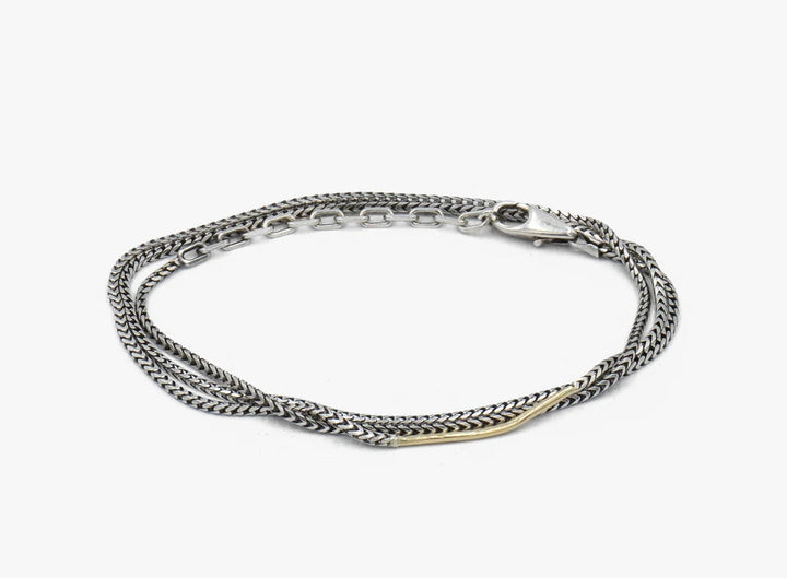 Multi-Wrap Bracelet / 18k Bar