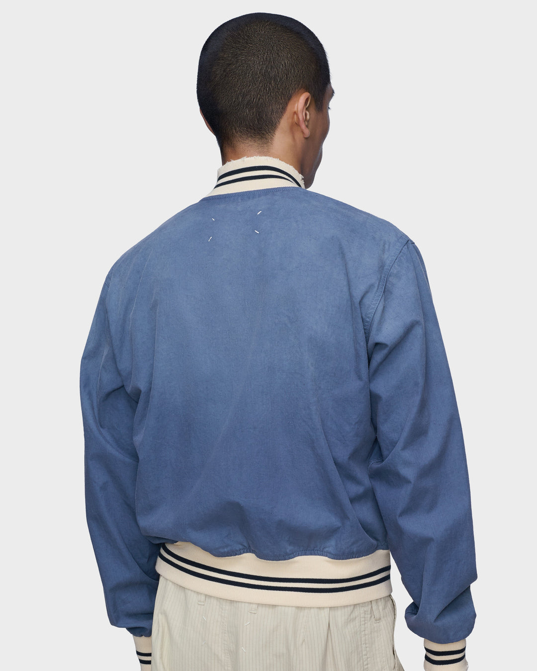 Denim Varsity Caban Jacket
