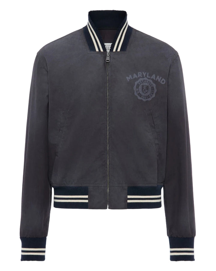 Denim Varsity Caban Jacket