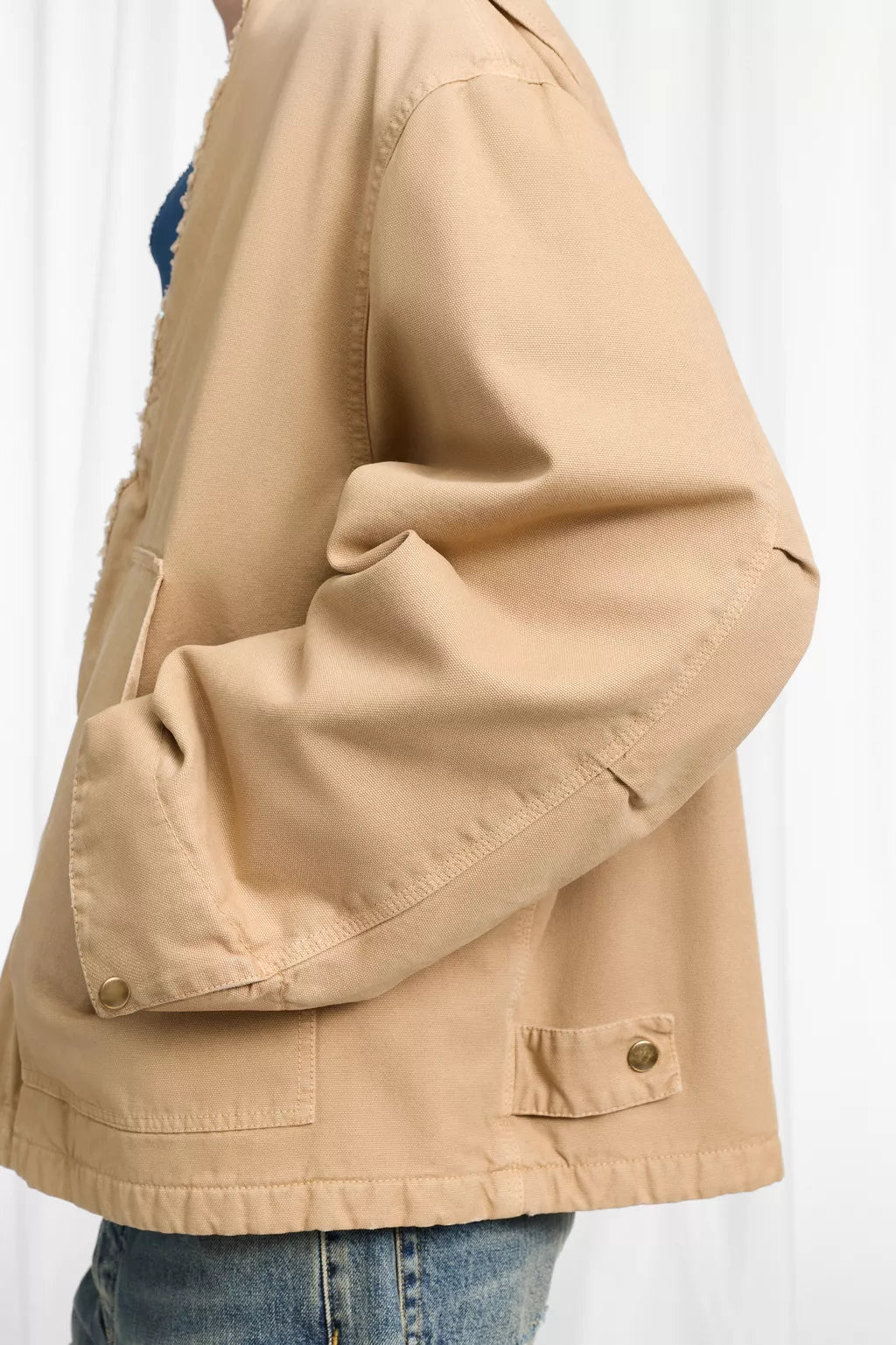 V-Neck Cotton Jacket
