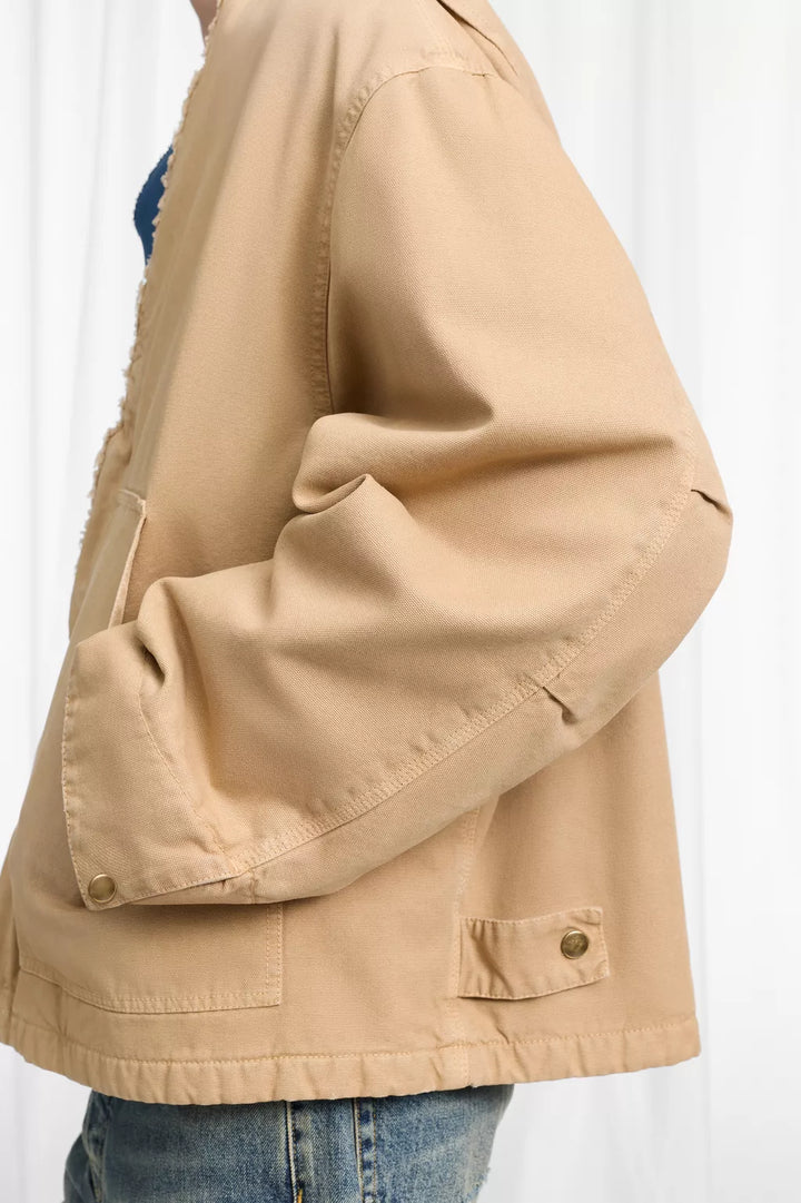 V-Neck Cotton Jacket