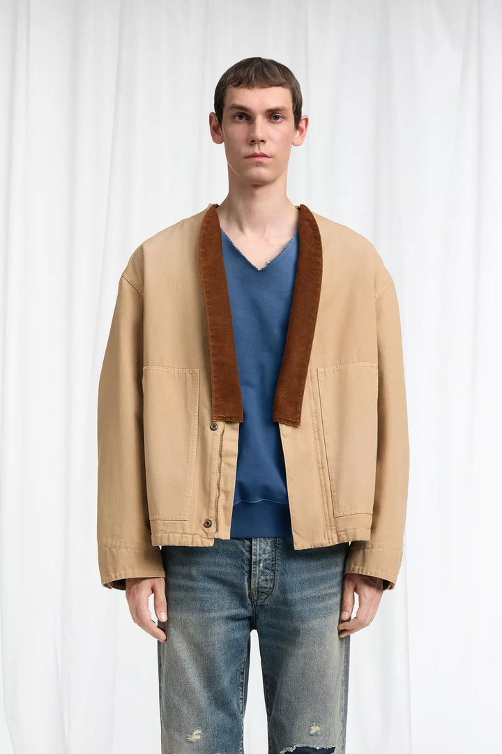 V-Neck Cotton Jacket