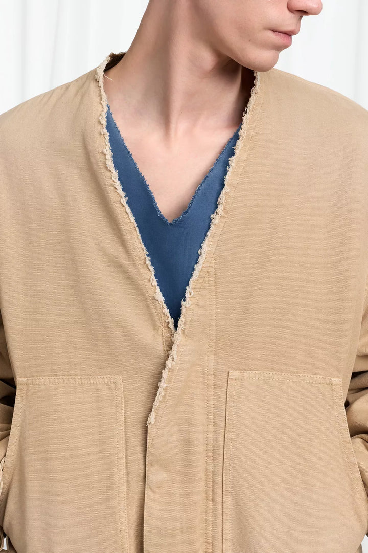 V-Neck Cotton Jacket