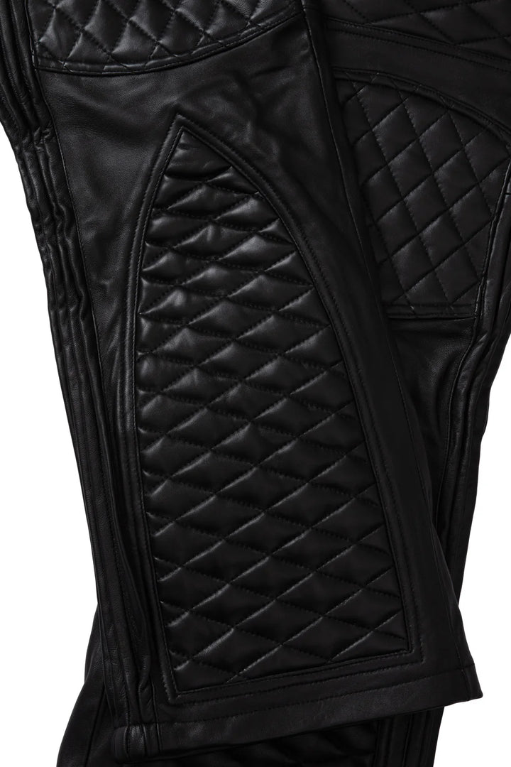 Pleated Moto Denim