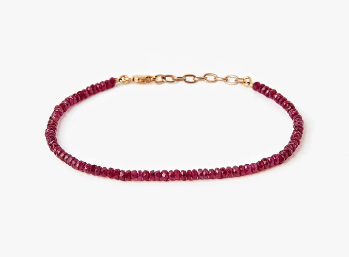 Beaded Stones Ruby Bracelet 312