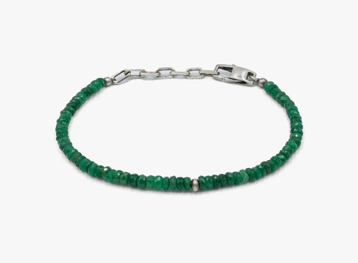 Beaded Stones Emerald Bracelet 616
