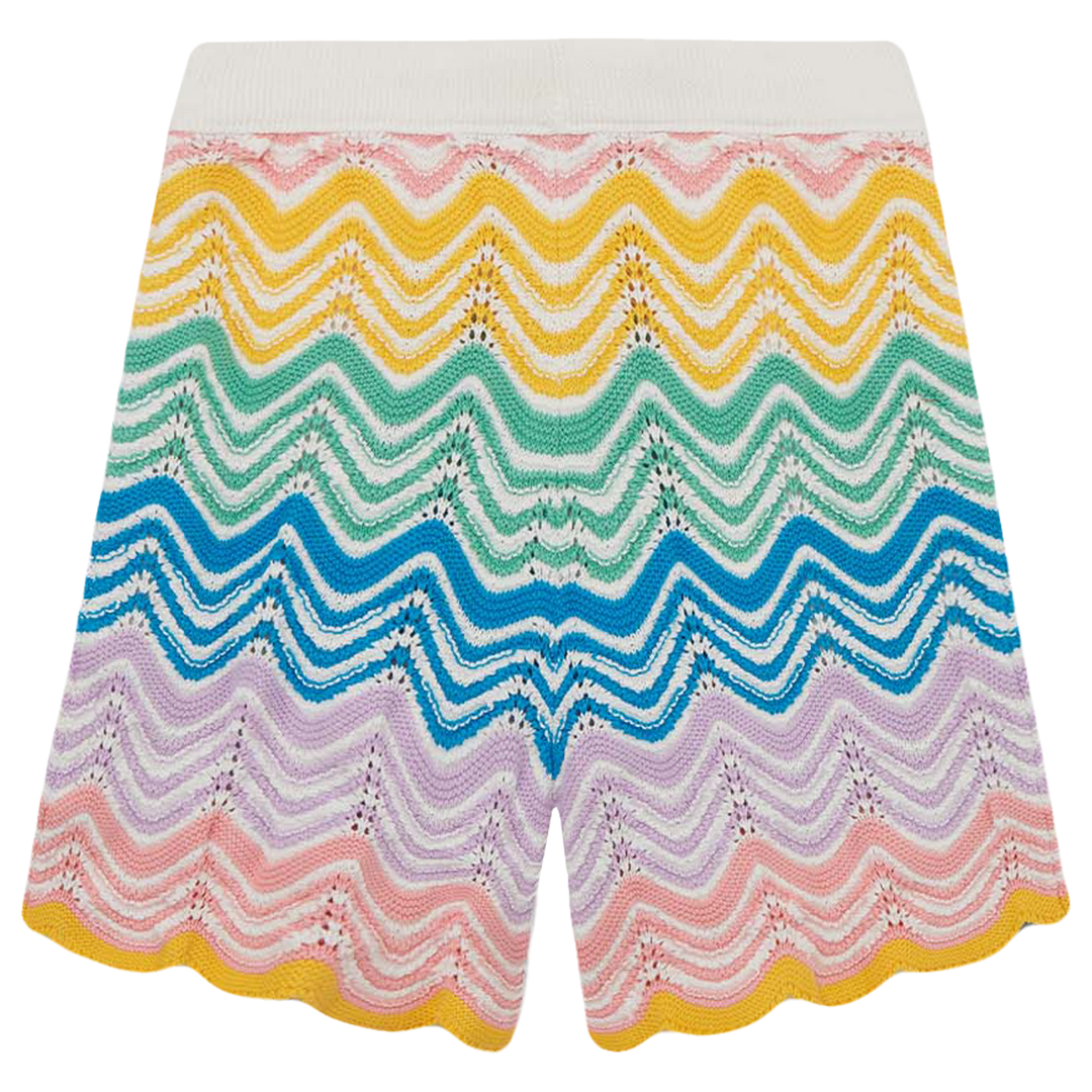 Gradient Wave Knit Shorts