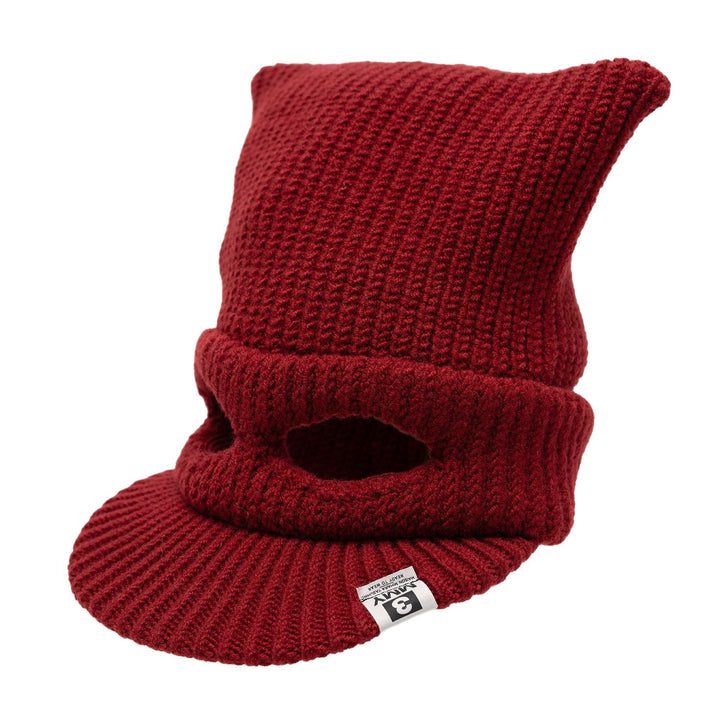 Masked Cat Visor Knit Cap