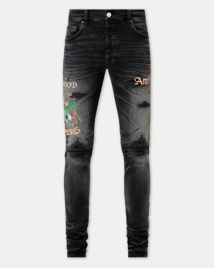 Embroidered Sinners Skinny Jean
