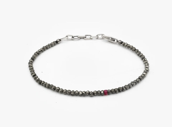 Beaded Stones Pyrite Bracelet 152