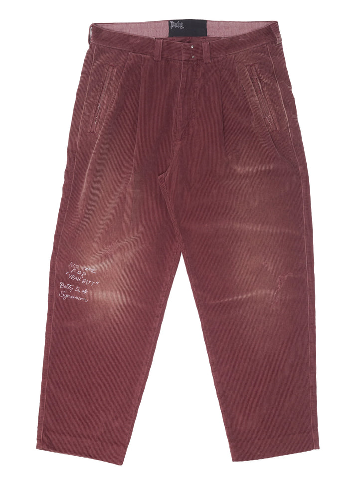Synanon Cord Pleated Pant