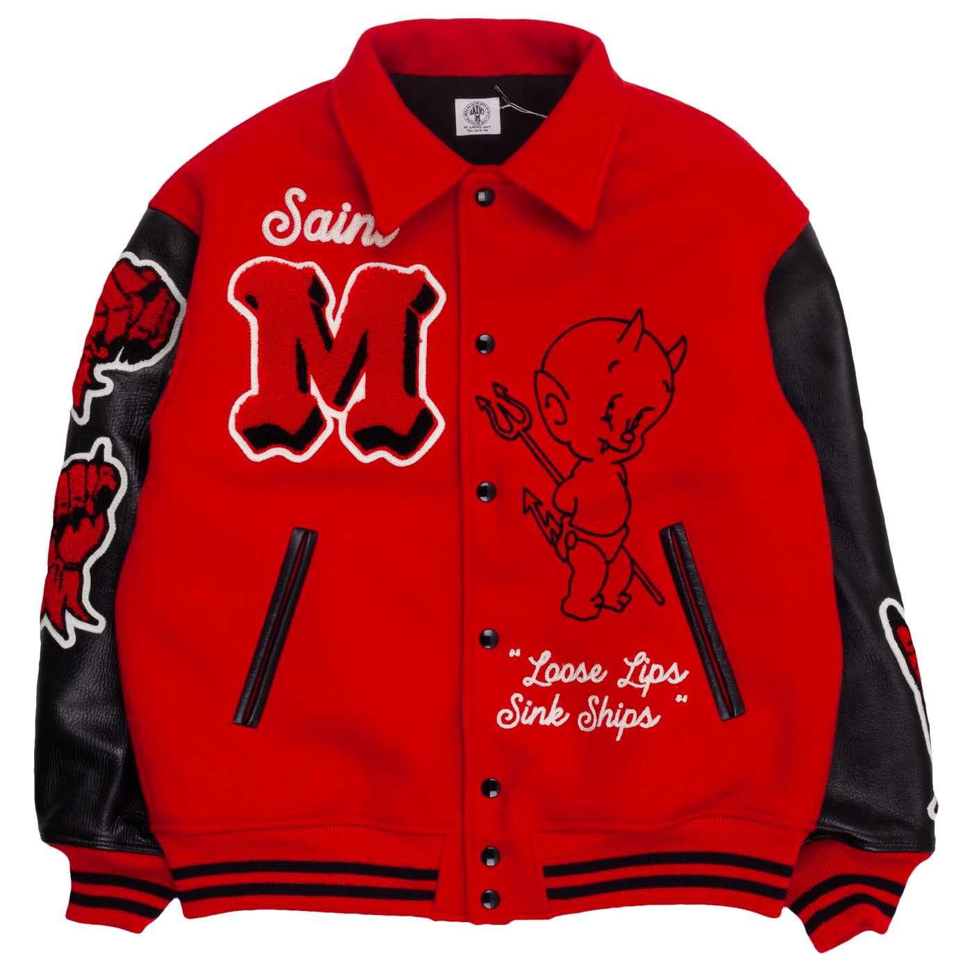 SAINT MICHAEL Devil Varsity Jacket