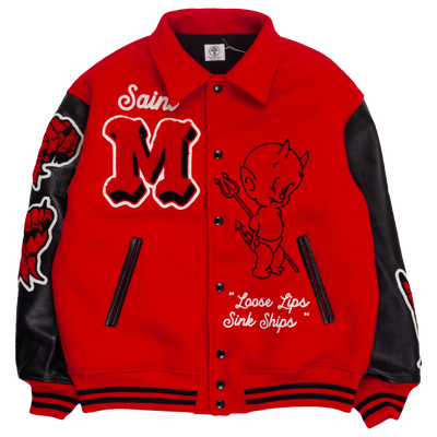 SAINT MICHAEL Devil Varsity Jacket