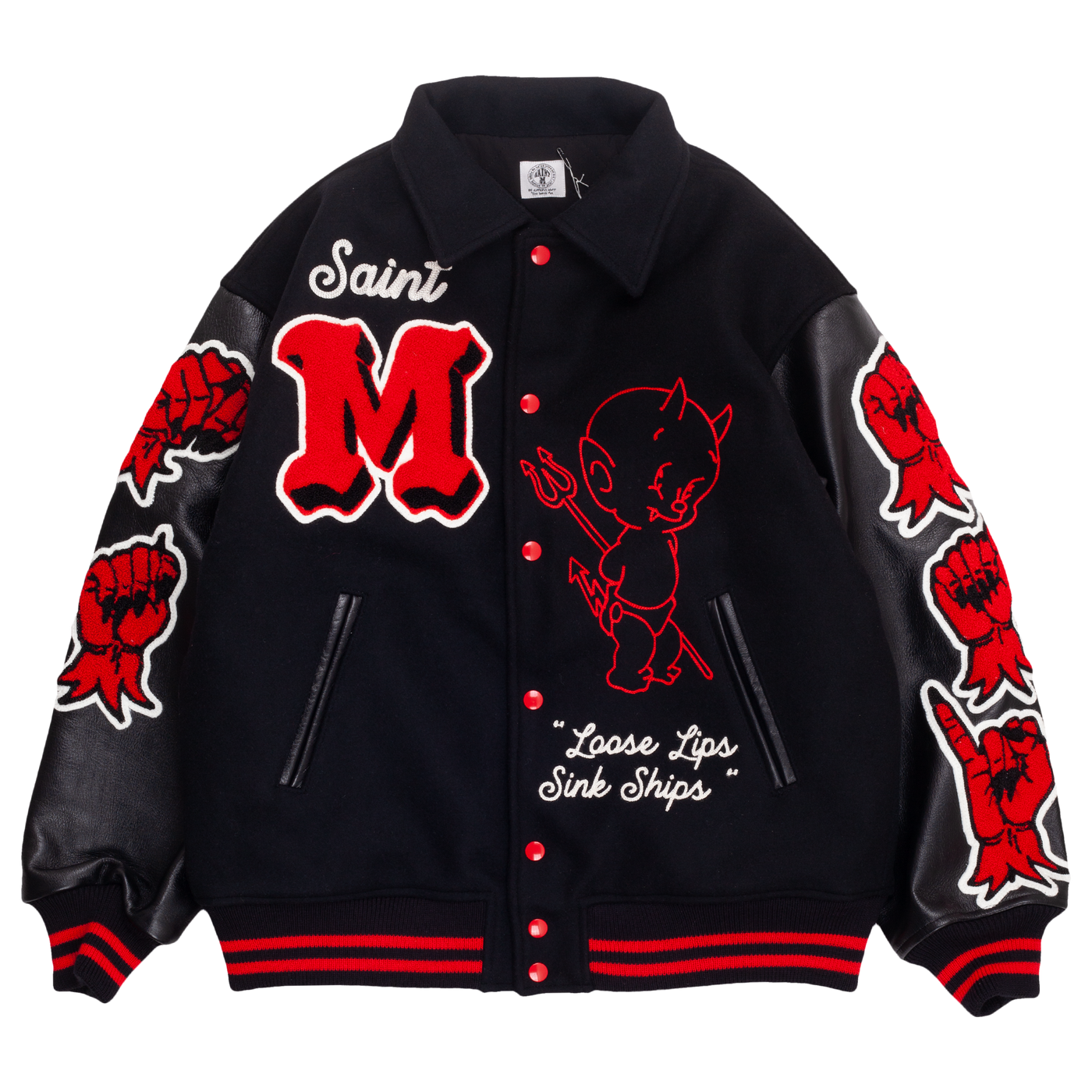SAINT MICHAEL Devil Varsity Jacket